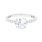 2.75 CT Certified Moissanite Solitaire Engagement Ring Moissanite - ( D-VS1 ) - Color and Clarity - Rosec Jewels