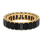 Emerald Cut Black Spinel Eternity Band Black Spinel - ( AAA ) - Quality - Rosec Jewels