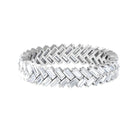 0.75 CT Zircon Braided Eternity Ring Zircon - ( AAAA ) - Quality - Rosec Jewels