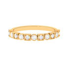 Moissanite Geometric Half Eternity Ring Moissanite - ( D-VS1 ) - Color and Clarity - Rosec Jewels