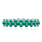 3 CT Prong Set Lab-Created Emerald Full Eternity Band Ring Lab Created Emerald - ( AAAA ) - Quality - Rosec Jewels