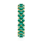 3 CT Prong Set Lab-Created Emerald Full Eternity Band Ring Lab Created Emerald - ( AAAA ) - Quality - Rosec Jewels