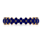 3.75 CT Prong Set Lab-Created Blue Sapphire Full Eternity Band Ring Lab Created Blue Sapphire - ( AAAA ) - Quality - Rosec Jewels