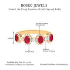 1.5 CT Lab Created Ruby and Diamond Wedding Band Lab Created Ruby - ( AAAA ) - Quality - Rosec Jewels