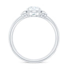 Rosec Jewels-Round Cut Moissanite Solitaire Engagement Ring with Bow