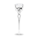 Moissanite Asscher Cut Solitaire Celtic Ring Moissanite - ( D-VS1 ) - Color and Clarity - Rosec Jewels