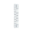 3.75 CT Certified Moissanite Two Row Eternity Ring in Gold Moissanite - ( D-VS1 ) - Color and Clarity - Rosec Jewels